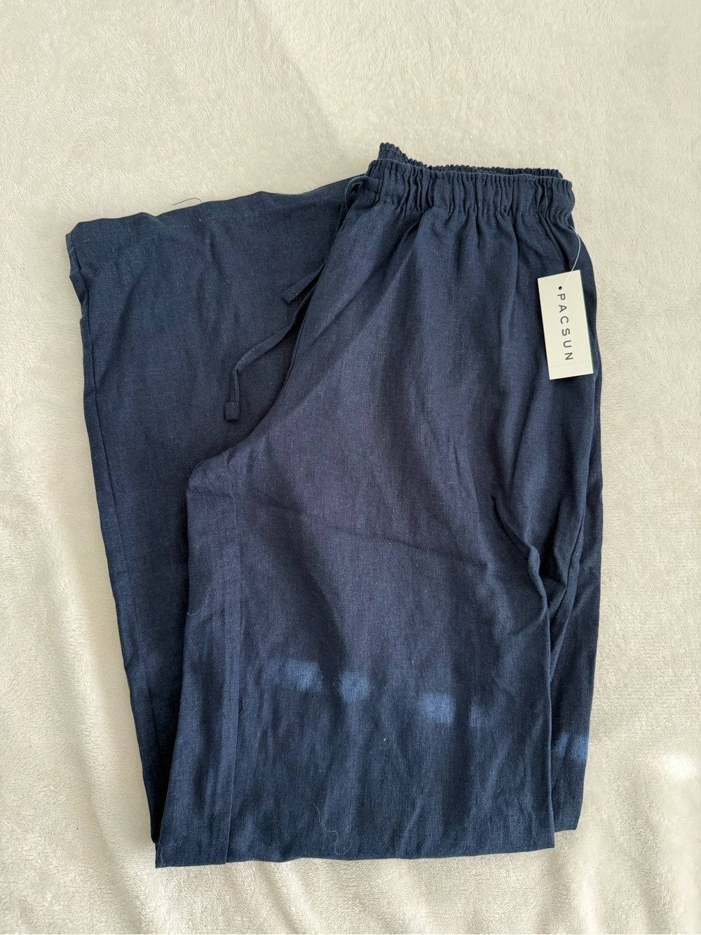 PacSun Navy Linen Drawstring Pants